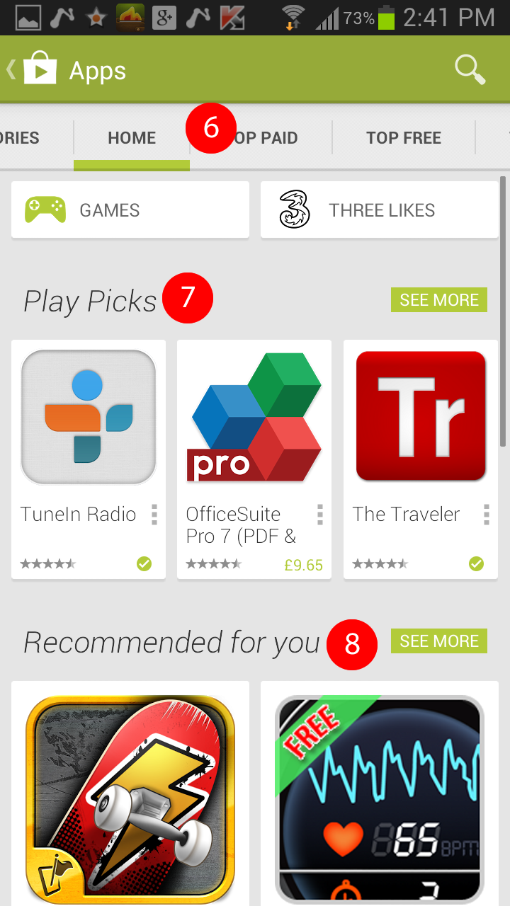Google play store app category page1