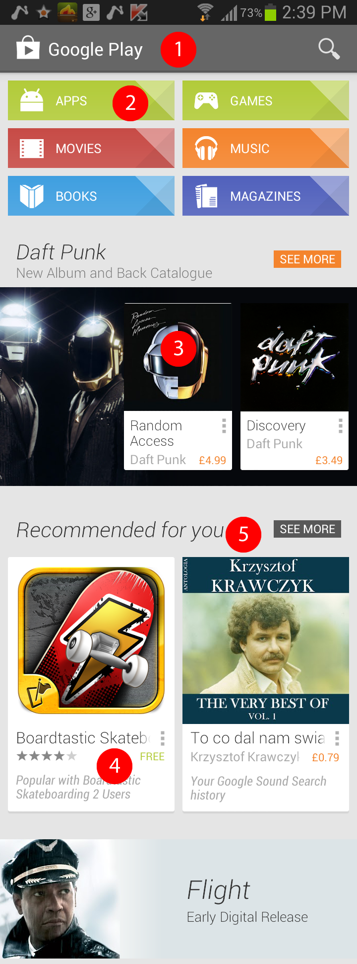 Google Play Store App Home Page